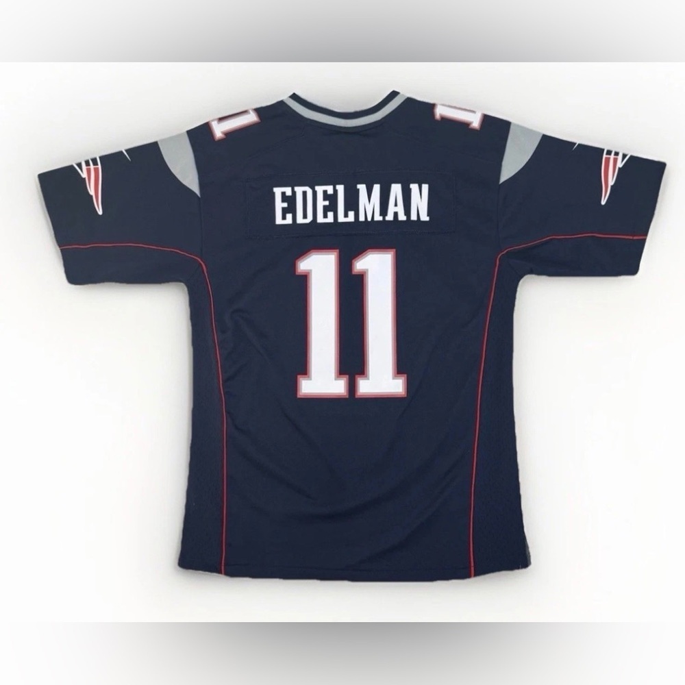Nike Julian Edelman 11 Jersey Youth 14/16 Large New England Patriots Super Bowl - Picture 8 of 11